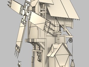 fantasy wood house 3D 모델