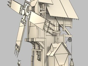 fantasy wood house 3D Model