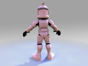 mini clone trooper rigged Model 3D