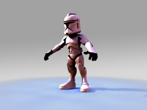 mini clone trooper rigged Model 3D