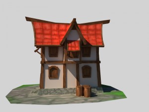 low poly house 3D 모델