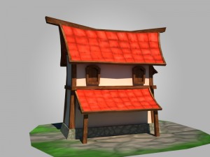 low poly house 3D 모델