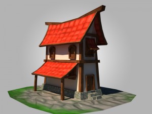 low poly house 3D 모델