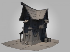 low poly house 3D 모델