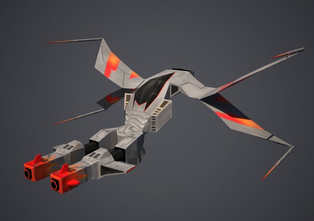 spaceship 3D Модель .c4d .max .obj .3ds .fbx .stl .blend 