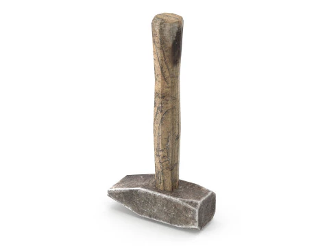 Old Hammer - Lowpoly 3D Model