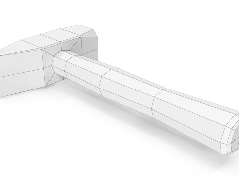 Old Hammer - Lowpoly 3D Model
