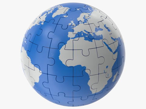 Пазл Глобус 3D Модель