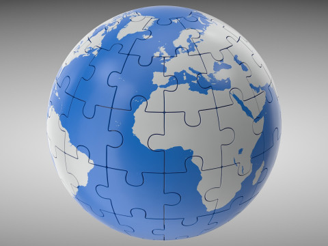 Пазл Глобус 3D Модель