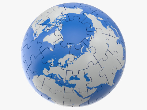 Пазл Глобус 3D Модель