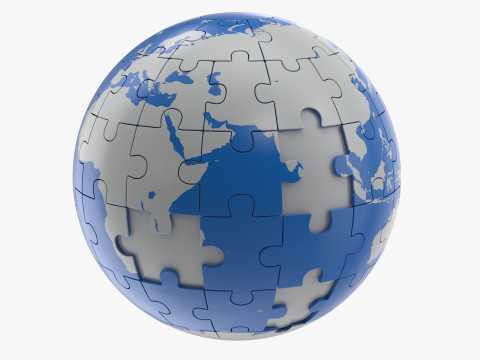 Пазл Глобус 3D Модель