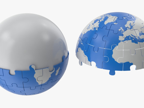 Пазл Глобус 3D Модель