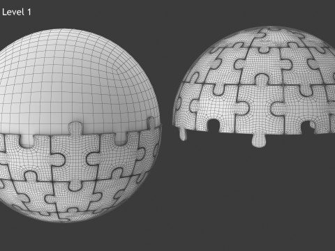 Пазл Глобус 3D Модель