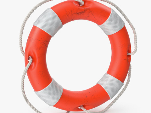 Помаранчевий рятувальний круг 3D Модель