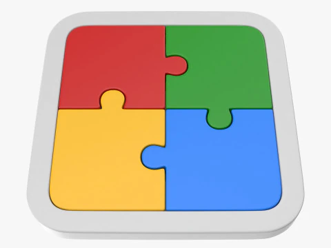 Puzzle 4 Piece 3D Model