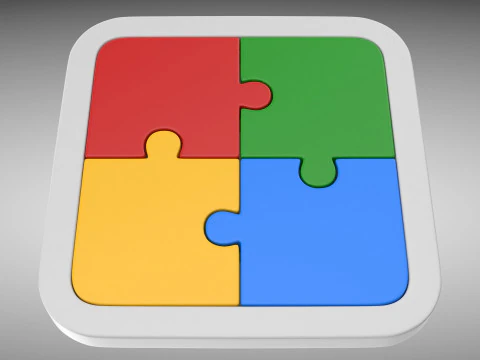 Puzzle 4 Piece 3D Model