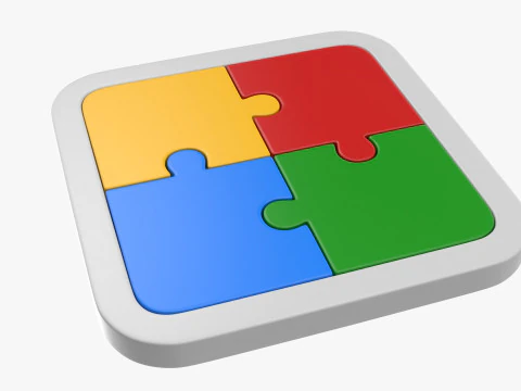 Puzzle 4 Piece 3D Model