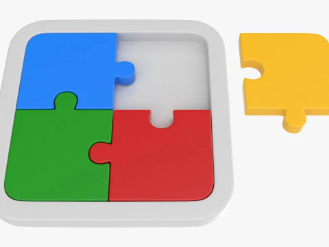 Puzzle 4 Piece 3D Model