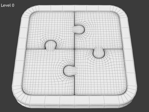 Puzzle 4 Piece 3D Model