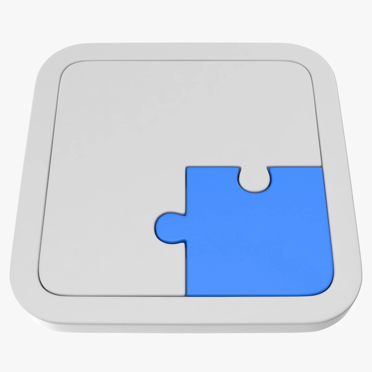 Puzzle 2 Piece 3D Model .c4d .max .obj .3ds .fbx .stl .blend