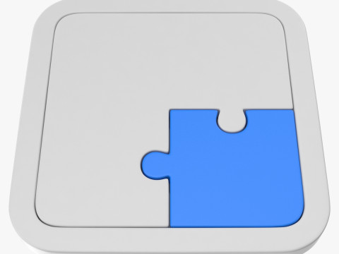 Quebra-cabe&ccedil;a 2 pe&ccedil;as Modelo 3D