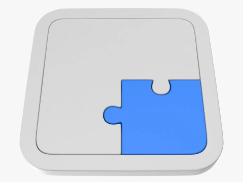 Puzzle 2 Piece 3D Model