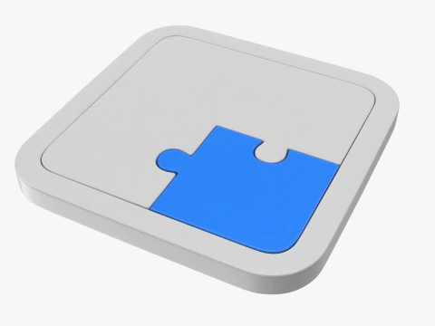 Puzzle 2 Piece 3D Model