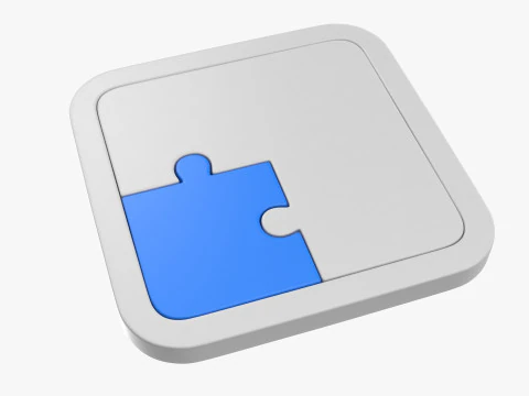 Puzzle 2 Piece 3D Model