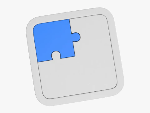 Puzzle 2 Piece 3D Model