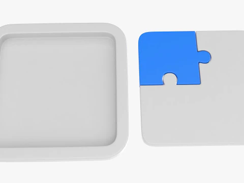 Puzzle 2 Piece 3D Model