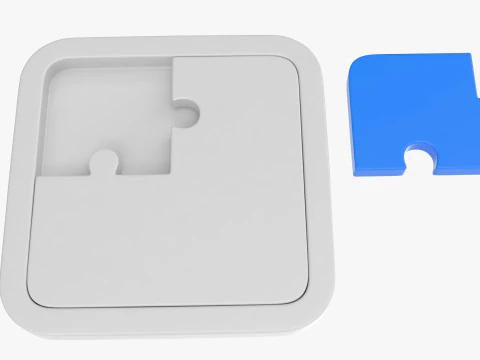 Puzzle 2 Piece 3D Model
