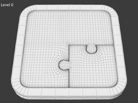 Puzzle 2 Piece 3D Model
