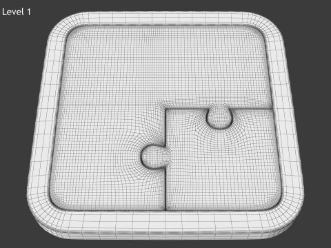 Puzzle 2 Piece 3D Model