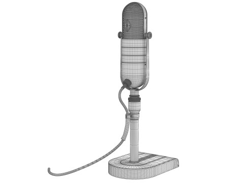 Classic Microphone 3D Model