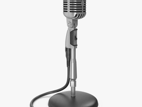 Klasyczny mikrofon Model 3D