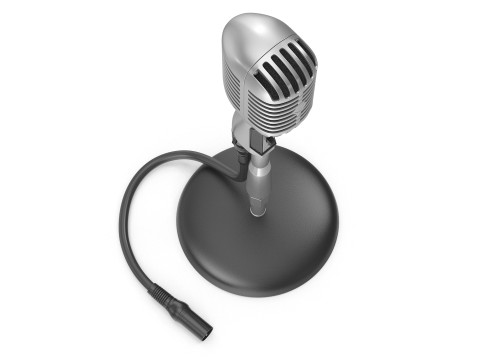 Классический микрофон 3D Модель