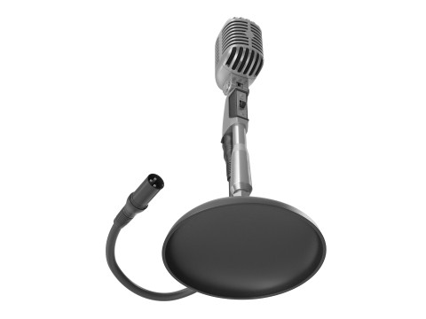 Классический микрофон 3D Модель