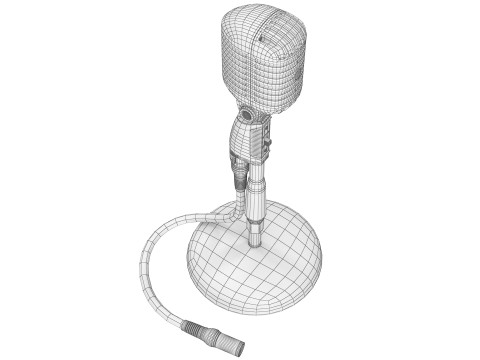 Классический микрофон 3D Модель