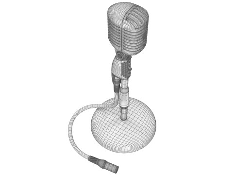 Классический микрофон 3D Модель