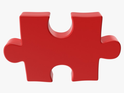 Teka-teki 1 buah Model 3D