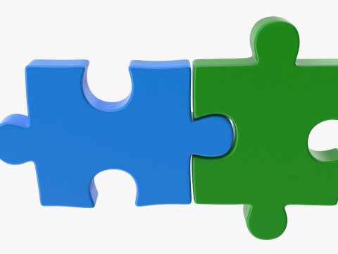 Puzzle 2 Piece 3D Model