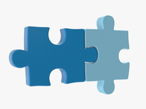 Puzzle 2 Piece 3D Model