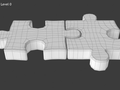 Puzzle 2 Piece 3D Model