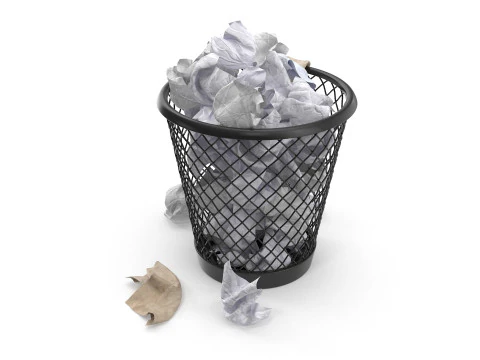 Wired Metal Bin 3D Model