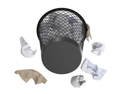 Wired Metal Bin 3D Model