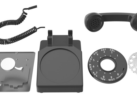 Старый телефон 3D Модель