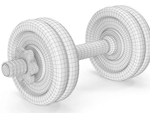 老哑铃 3D 模型