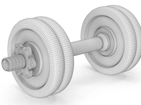 老哑铃 3D 模型
