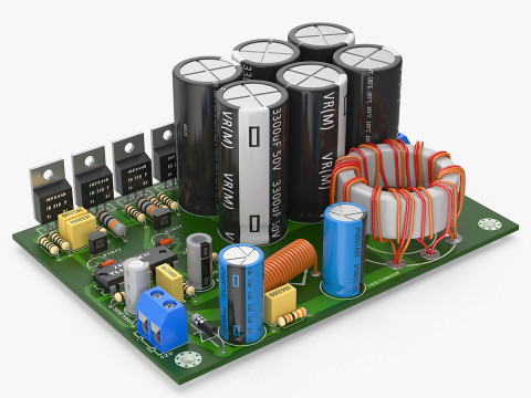 Электронная схема 3D Модель