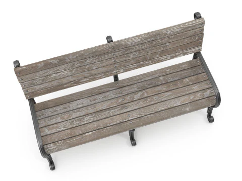 Wooden Bench 3D Model